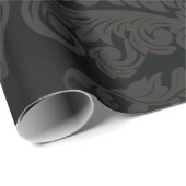 Papier Cadeau Monogramme d'or noir Classy Royal Style Enveloppem (Coin rond)