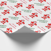 Papier Cadeau Monogramme du père noël de vacances de Noël (Coin)