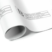 Papier Cadeau Monogramme élégant et nom commercial (ou autre tex (Coin rond)