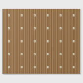 Papier Cadeau Monogramme Élégant Moderne (Plat)