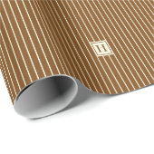 Papier Cadeau Monogramme Élégant Moderne (Coin rond)