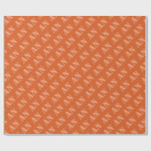 Papier Cadeau Monogramme épicé orange de vacances initial (Plat)