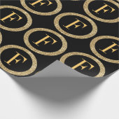 Papier Cadeau Monogramme F or (Coin)