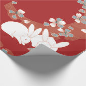 Papier Cadeau Monogramme fin Cool mignon fille rétro Floral (Coin)