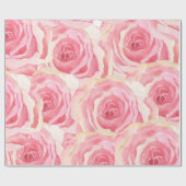 Papier Cadeau monogramme floral boho en terre cuite moderne (Plat)