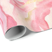 Papier Cadeau monogramme floral boho en terre cuite moderne (Coin rond)