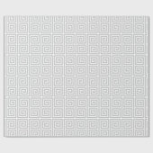 Papier Cadeau Monogramme géométrique principal grec gris chic de (Plat)