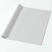 Papier Cadeau Monogramme géométrique principal grec gris chic de (Déroulé)