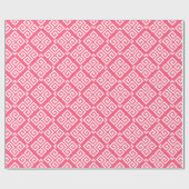 Papier Cadeau Monogramme grec girly rose chic de motifs (Plat)
