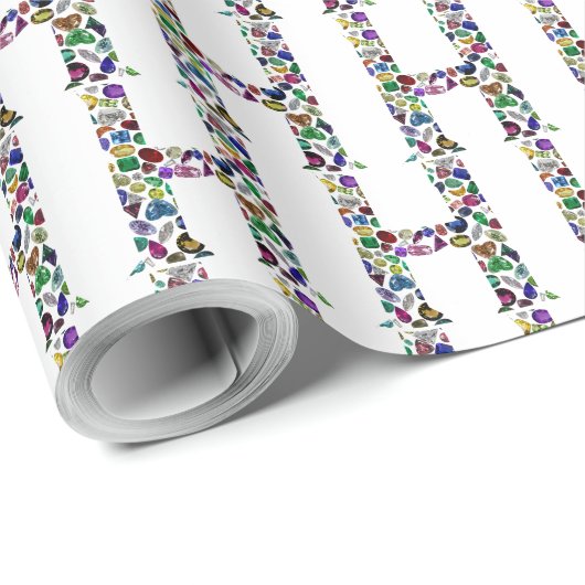 Papier Cadeau Monogramme H (Coin rond)