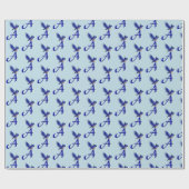 Papier Cadeau Monogramme Initiale A Bluebird    (Plat)