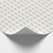 Papier Cadeau Monogramme jaune Initiale Logo personnalisé (Coin)