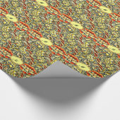 Papier Cadeau Monogramme "M" William Morris Design (Coin)