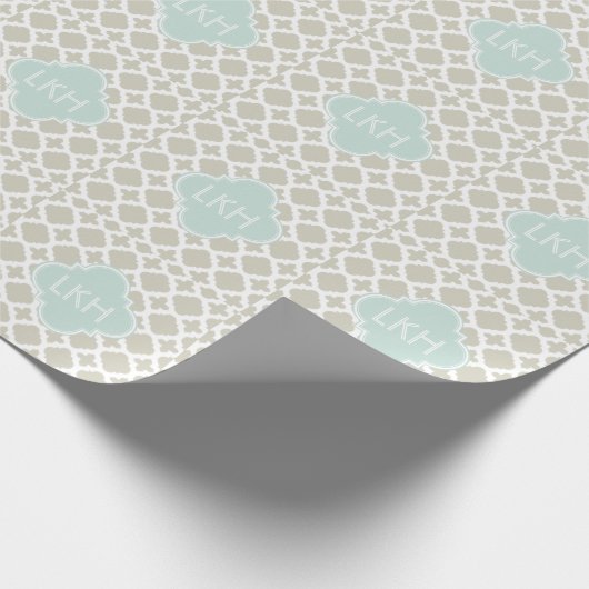 PAPIER CADEAU MONOGRAMME MAROCAIN DE TUILE (Coin)