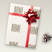 Papier Cadeau Monogramme, marque ou nom commercial | Brown non b
