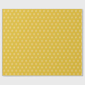 Papier Cadeau Monogramme Moderne Lettre Initiale Jaune Crème Pas (Plat)