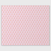 Papier Cadeau Monogramme Moderne Lettre Initiale Rose Orange Pas (Plat)