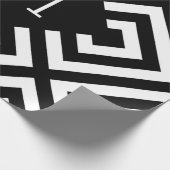Papier Cadeau Monogramme noir et blanc (Coin)