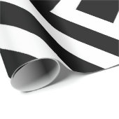 Papier Cadeau Monogramme noir et blanc (Coin rond)