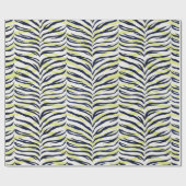 Papier Cadeau Monogramme noir et jaune coloré chic d'impression (Plat)