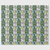 Papier Cadeau Monogramme personnalisé multi-photo pour la fête d (Plat)