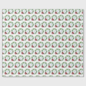 Papier Cadeau Monogramme personnalisé Première couronne de verdu (Plat)