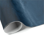 Papier Cadeau Monogramme personnalisé Rose bleu chic Parties sci (Coin rond)