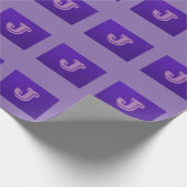 Papier Cadeau Monogramme pourpre (Coin)