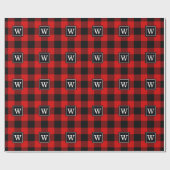 Papier Cadeau Monogramme SQ de sériole noir rouge XL Buffalo pla (Plat)
