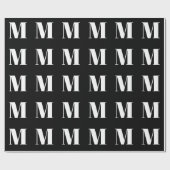 Papier Cadeau Monographie de la lettre initiale personnalisée no (Plat)