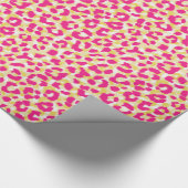 Papier Cadeau Monographie d'empreinte de guépard rose (Coin)