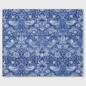 Papier Cadeau Monotone bleu de fraises Thief, William Morris (Plat)