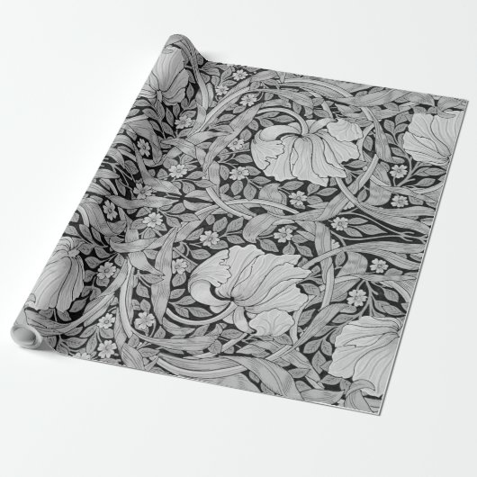 Papier Cadeau Monotone gris Pimpernel, William Morris (Déroulé)