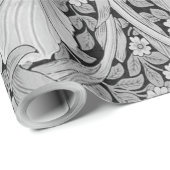 Papier Cadeau Monotone gris Pimpernel, William Morris (Coin rond)