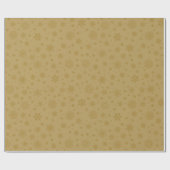 Papier Cadeau Monotone Winter Snowflake Gold (Plat)