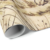 Papier Cadeau Monsieur Toad et la Gitane par Arthur Rackham (Coin rond)