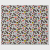 Papier Cadeau Monster Jam - Zombie (Plat)