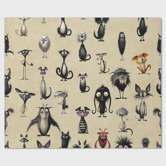 Papier Cadeau Monster Mash (Plat)