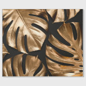 Papier Cadeau Monstère d'or feuille motif (Plat)