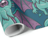 Papier Cadeau Monstre Cthulhu, bébé mûr (Coin rond)