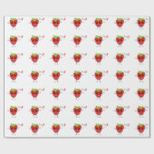 Papier Cadeau Monstre de fraise (Plat)
