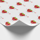 Papier Cadeau Monstre de fraise (Coin)