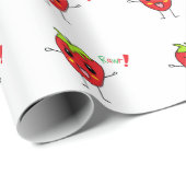 Papier Cadeau Monstre de fraise (Coin rond)