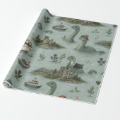 Papier Cadeau Monstre du Loch Ness (Déroulé)