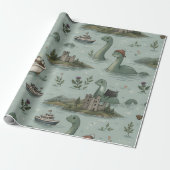 Papier Cadeau Monstre du Loch Ness (Déroulé)