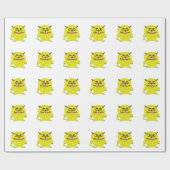 Papier Cadeau monstre troll halloween frisson (Plat)