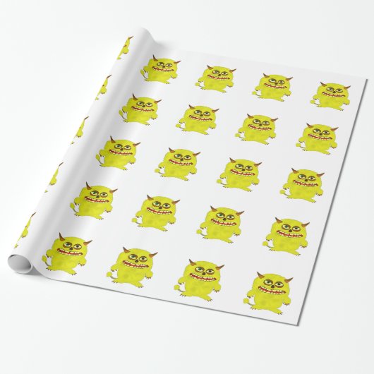 Papier Cadeau monstre troll halloween frisson (Déroulé)