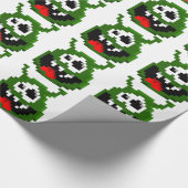Papier Cadeau Monstre Vert - Pixel Art (Coin)