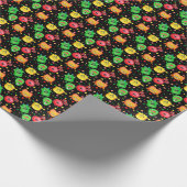 Papier Cadeau Monstres aquarelles : Motif mignon (Coin)