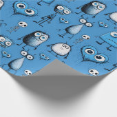 Papier Cadeau Monstres bleus (Coin)